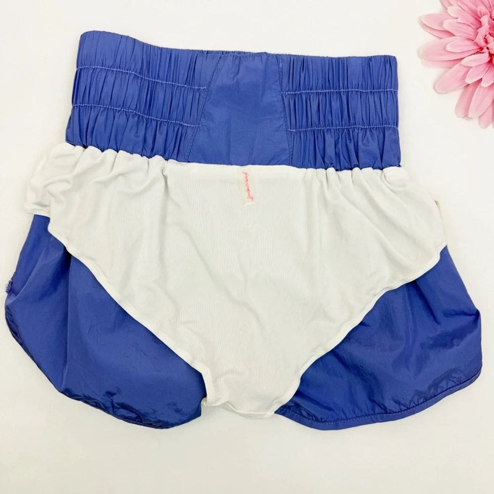 Free People Movement The Way Home Logo Shorts Athletic Hague Blue